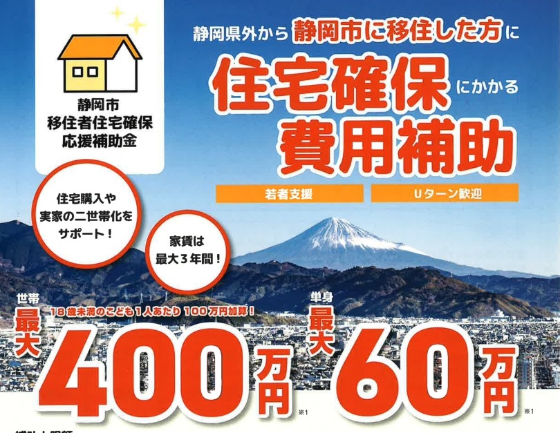 静岡県外からの移住する方へ。住宅確保応援補助金が始まります。 | 地域のトピックス