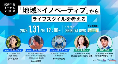 紀伊半島トーク＆交流会「地域×イノベーティブ」からライフスタイルを考える | 移住関連イベント情報